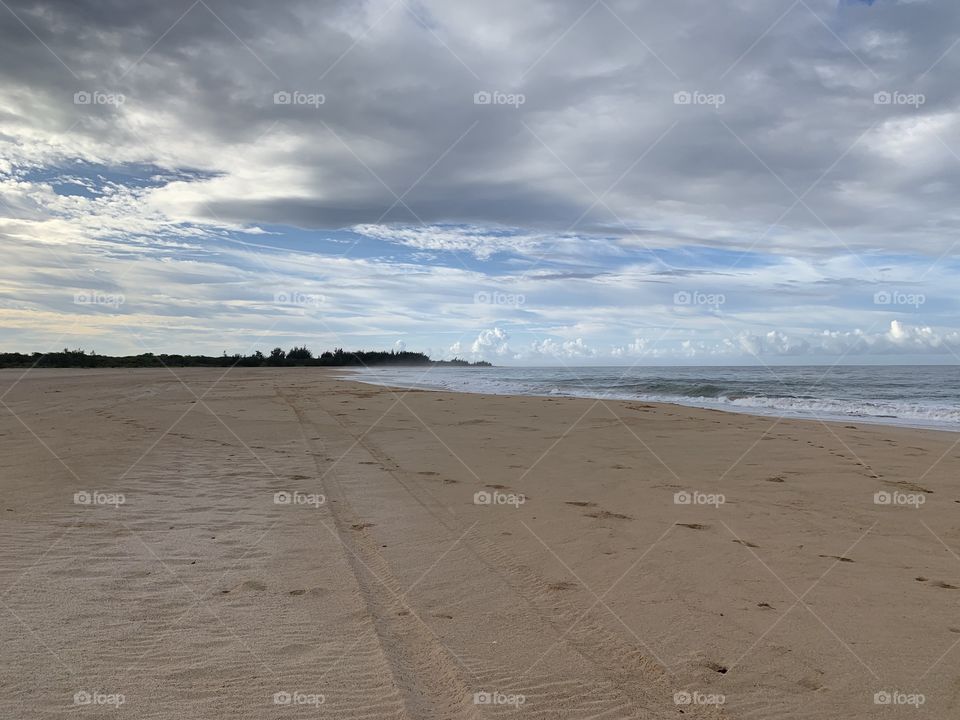 Majors Beach on the west side of Kauai, Hawaii, one of the northernmost Hawaiian Islands.