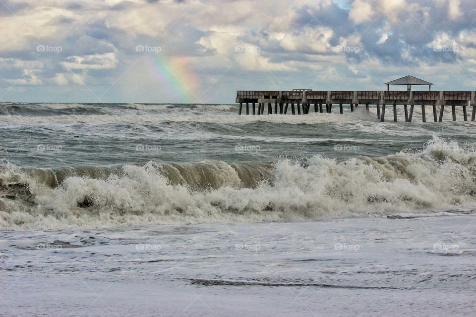 Rainbow and waves