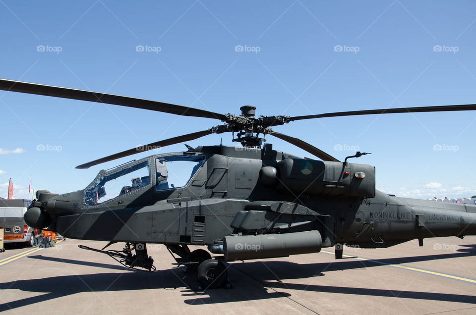 apache helicopter on ground