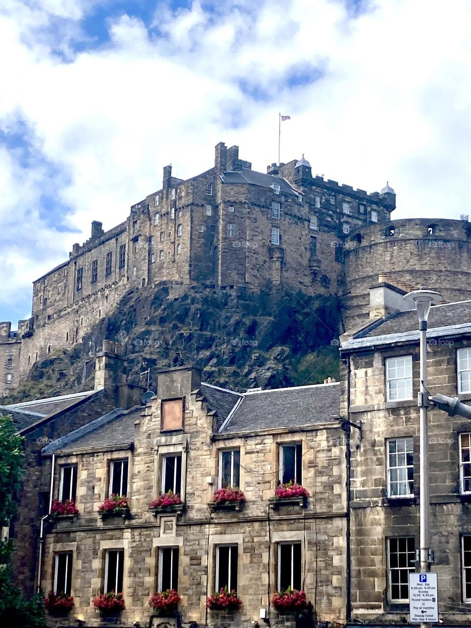 Edinburgh Castle looms over the city