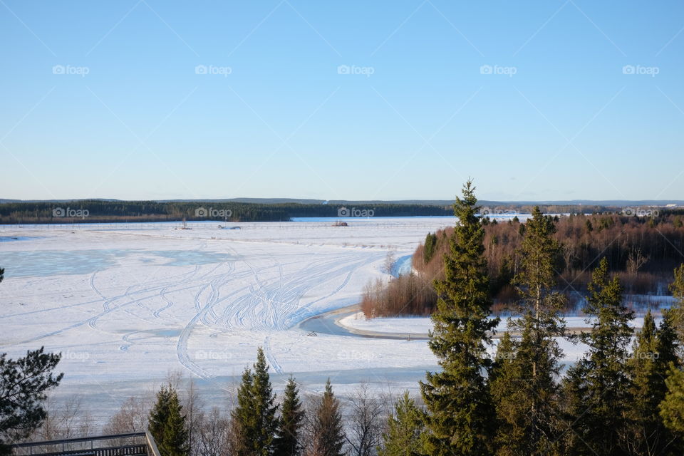 Water, Landscape, Snow, Lake, Tree