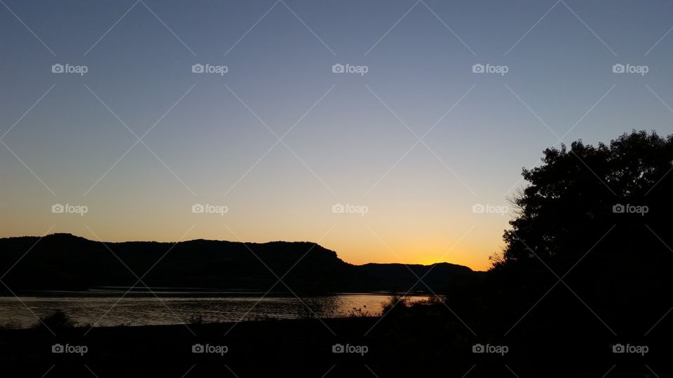 Mississippi Riverview at Dusk