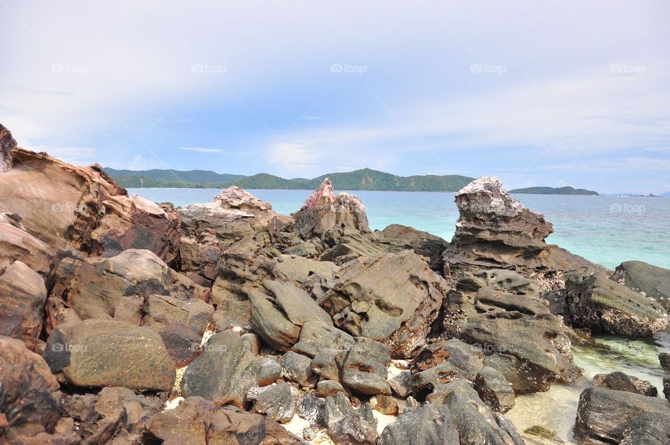 Seashore, Water, No Person, Landscape, Rock