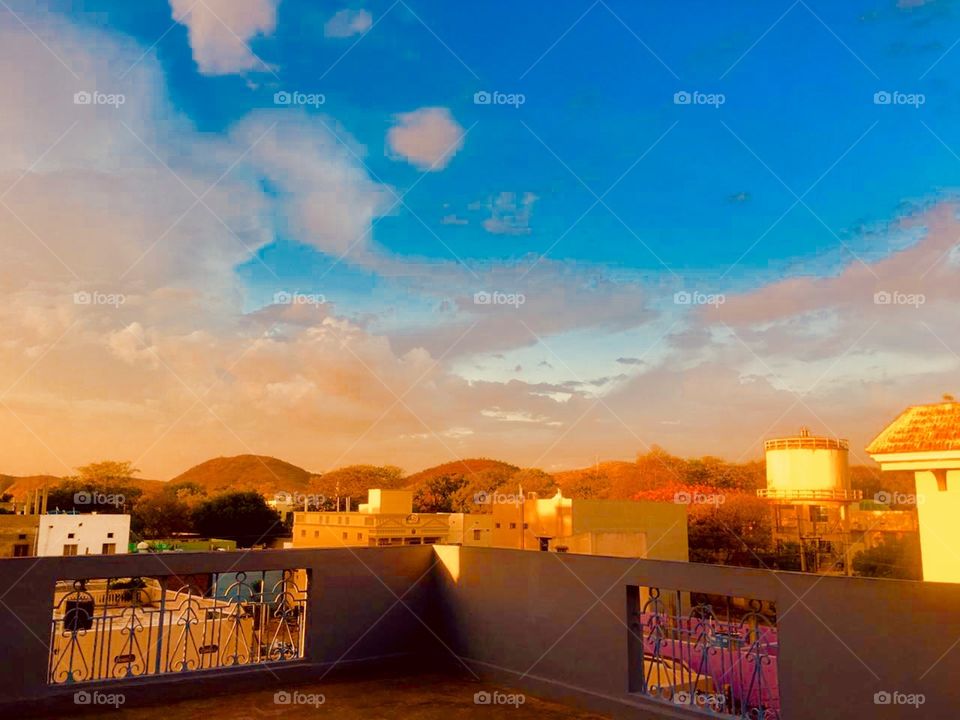 Sunset shot on the top of my building 