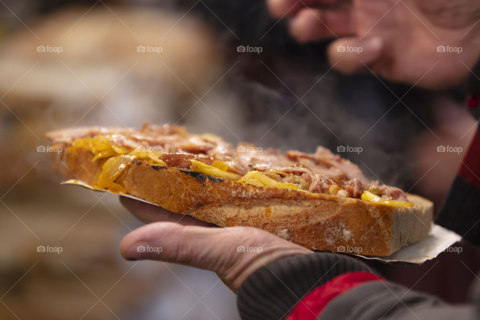 Traditional Galician bread chunk