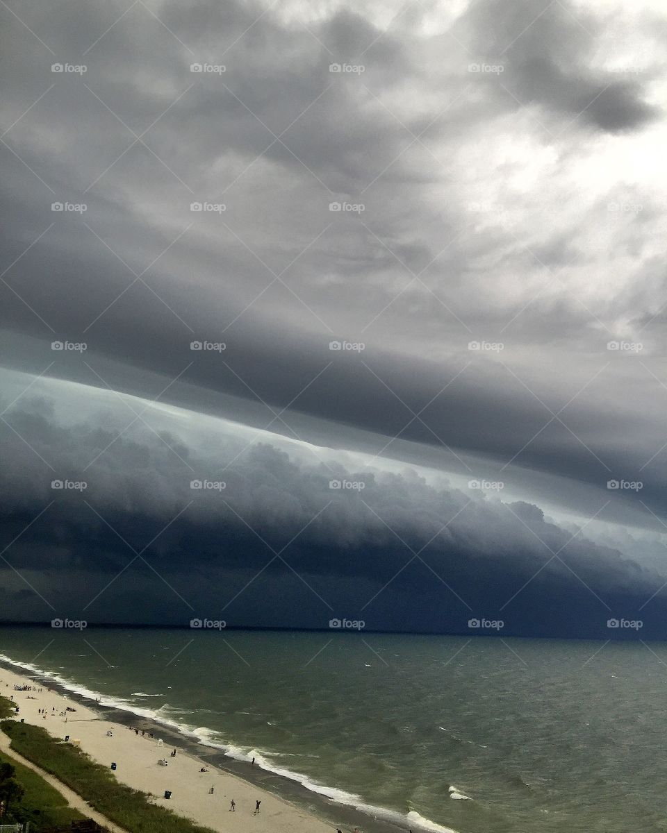 Storm over the Atlantic Ocean. 