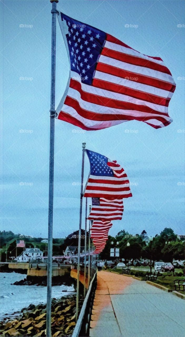 flags in Glaucester