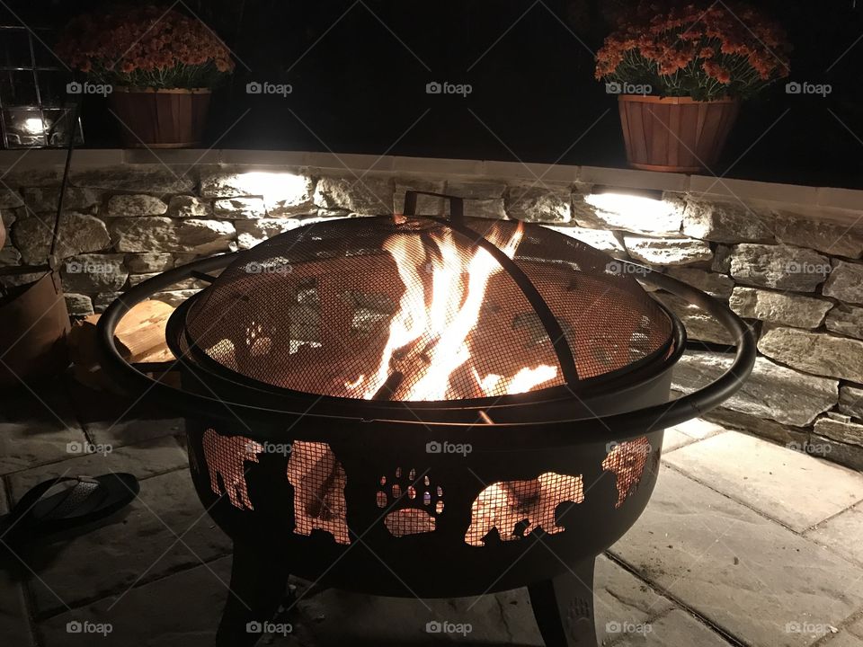 Fire In fire pit