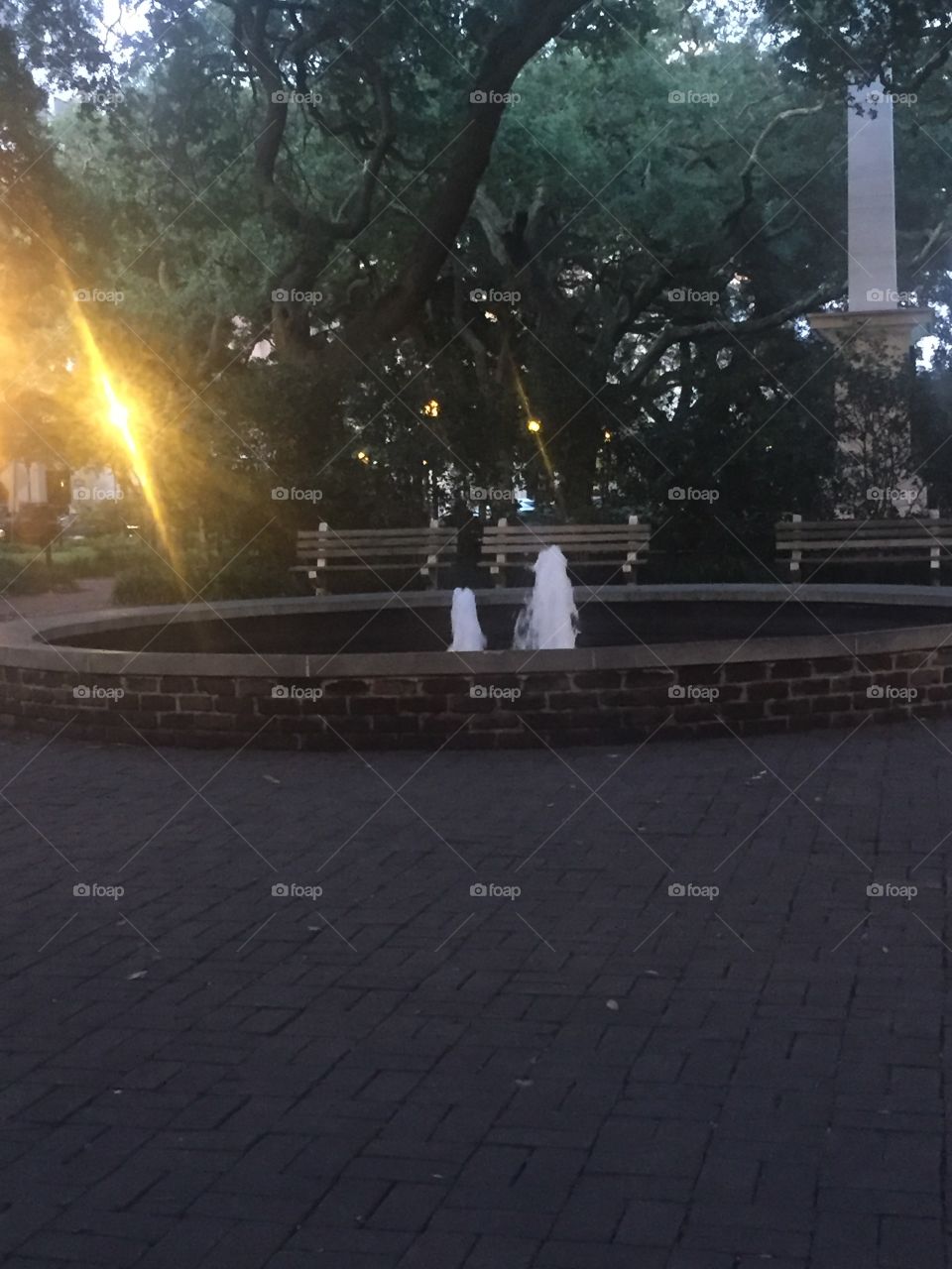 Fountain in a square in Savannah 