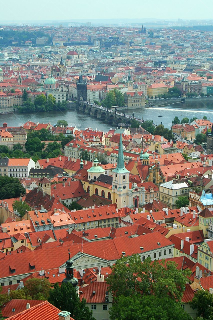 View at Prague from St. Vita cathedral