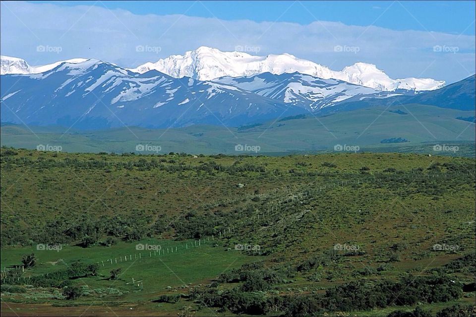 Snow-capped Chilean Andes