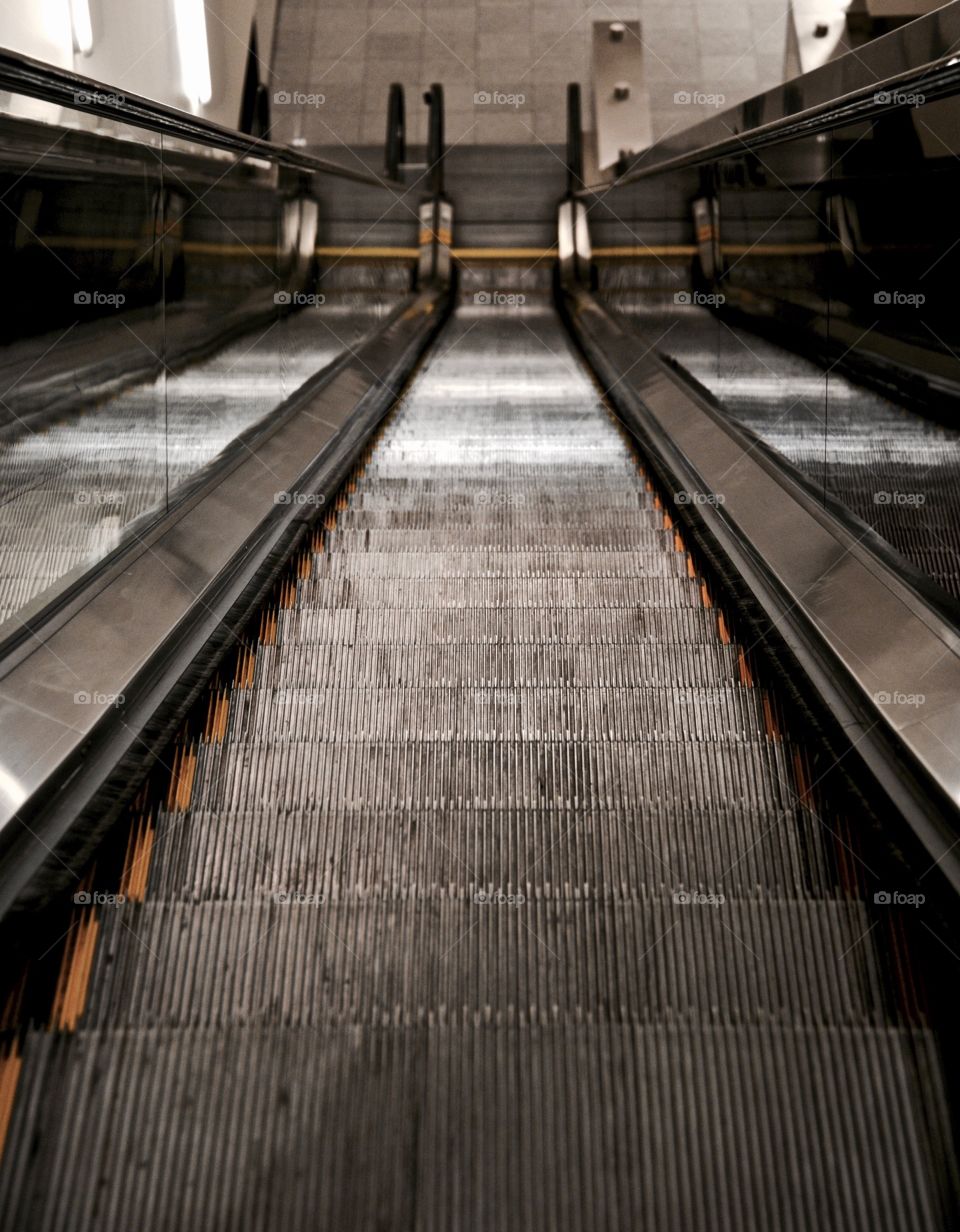 Down the escalator 