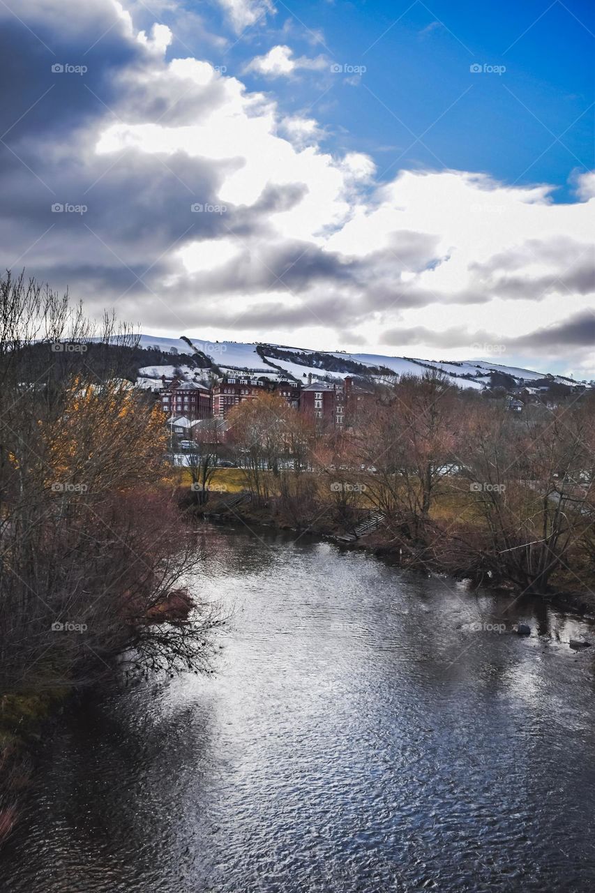 River Severn in Newtown Powys