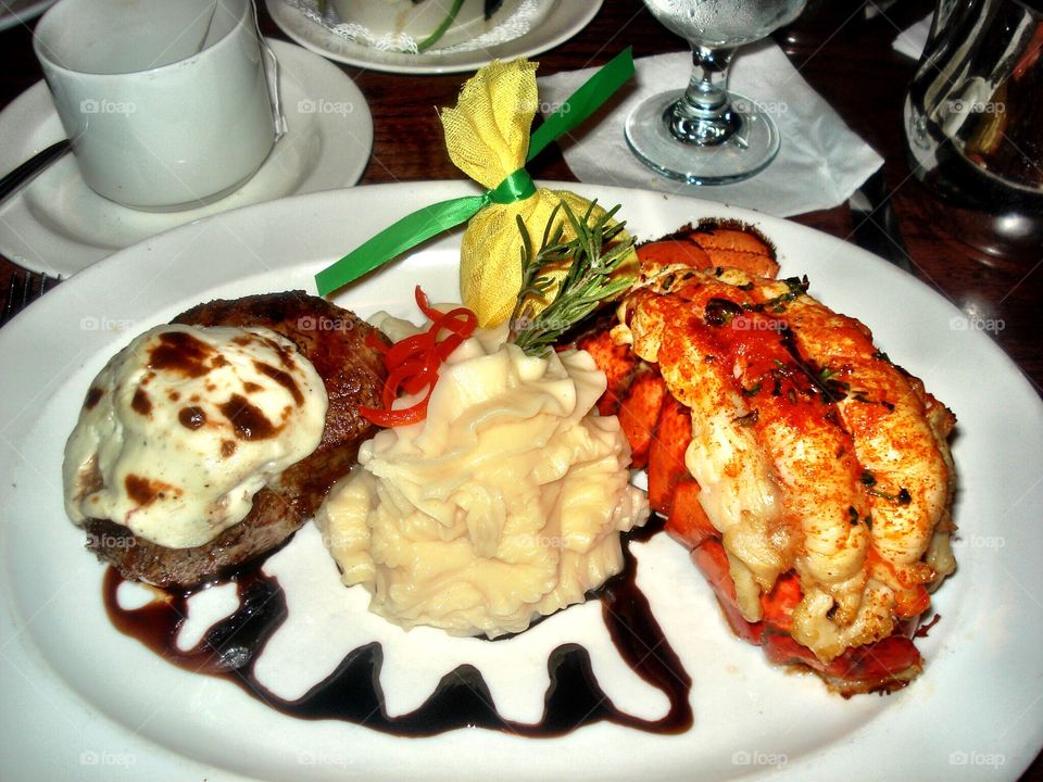 Steak and lobster 