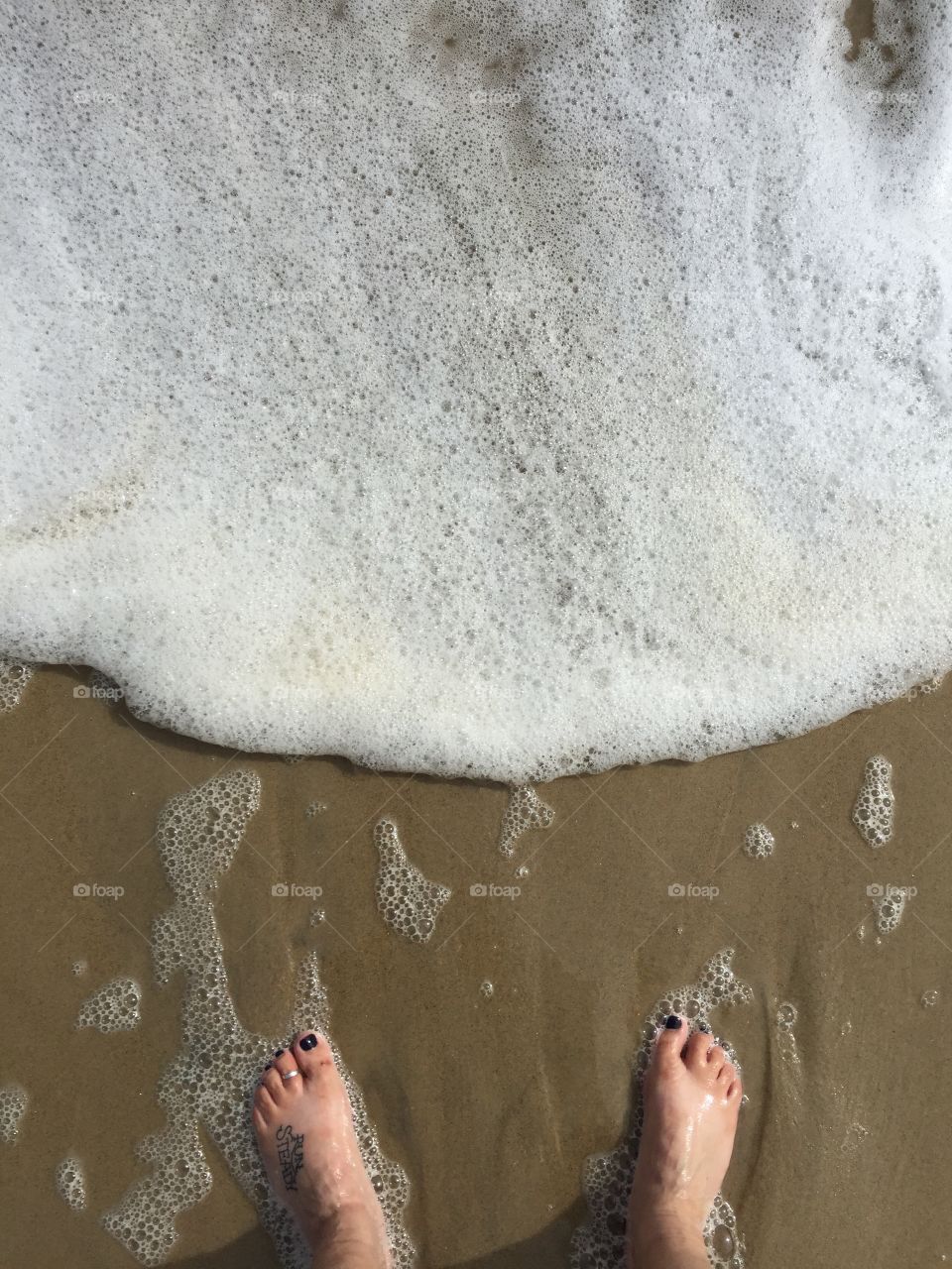 Wet, Foam, Beach, Sand, People