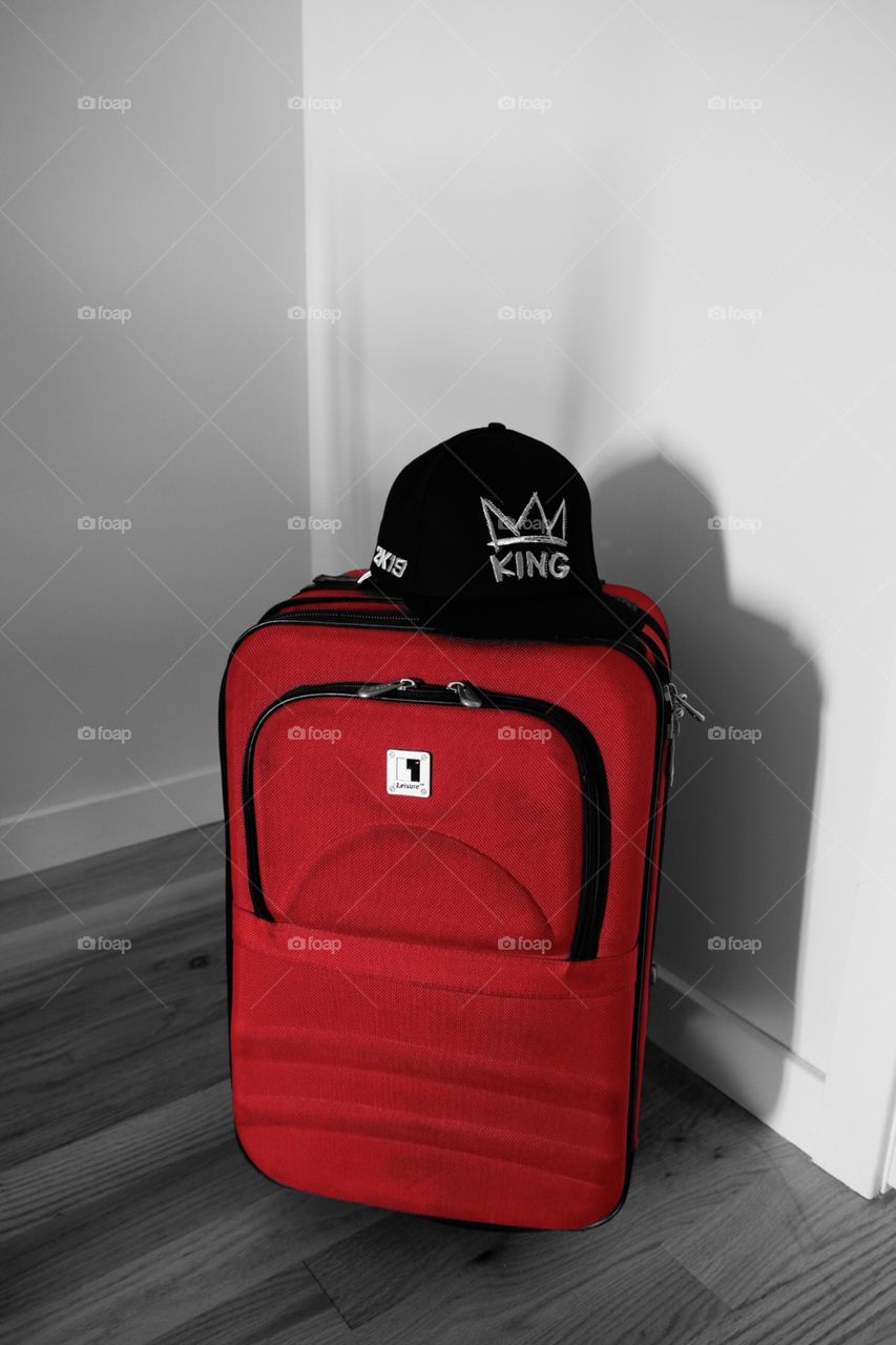 Suitcase For Holiday, Travels, The King, LeBron James Attire, Red Suitcase