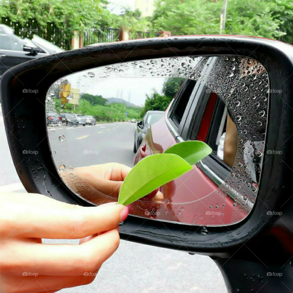 Car Window Side Mirror Window Reflection