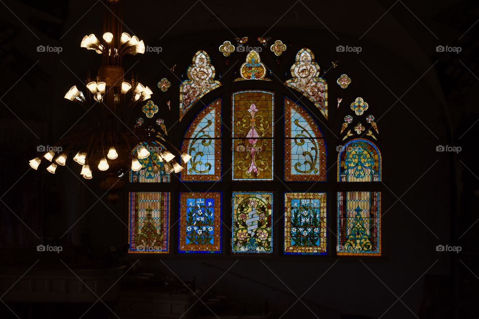 Beautiful stain glass of Clayborn Temple where the Sanitation workers, along with Martin Luther King Jr. planned the Sanitation Strike in 1968.