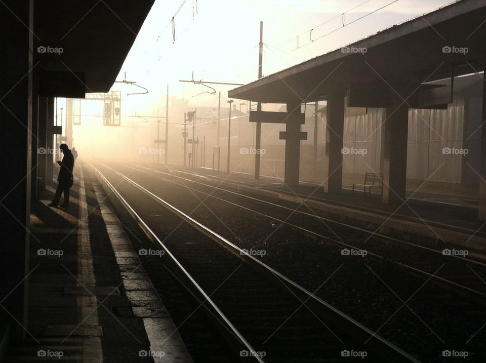 Fog Train Station
