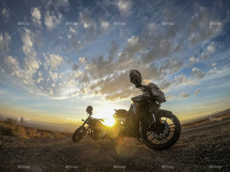 Bikes on sunset