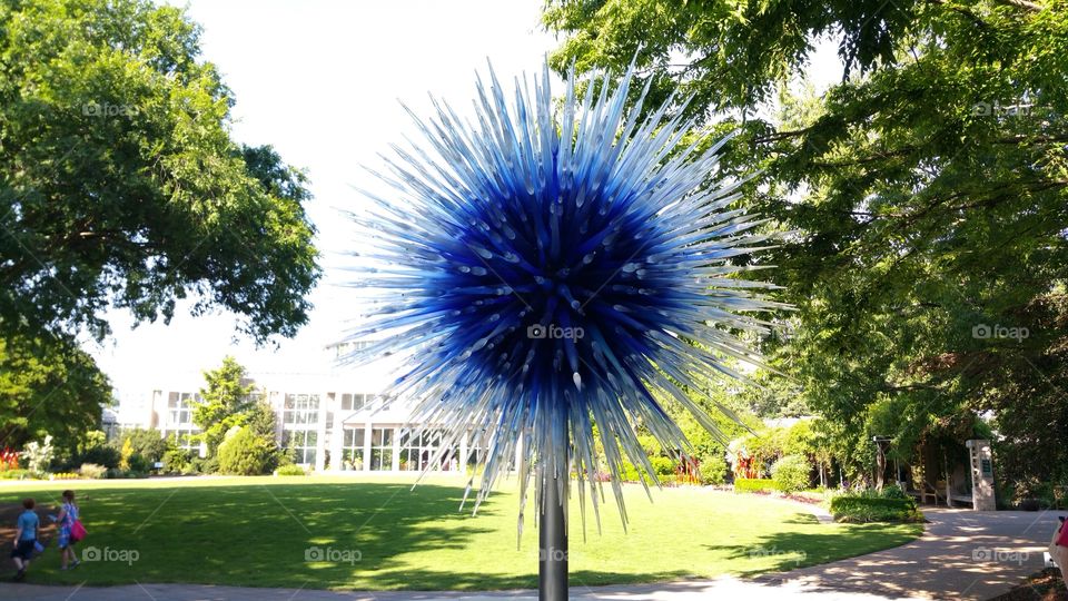 The Sapphire  Globe by Chihuly