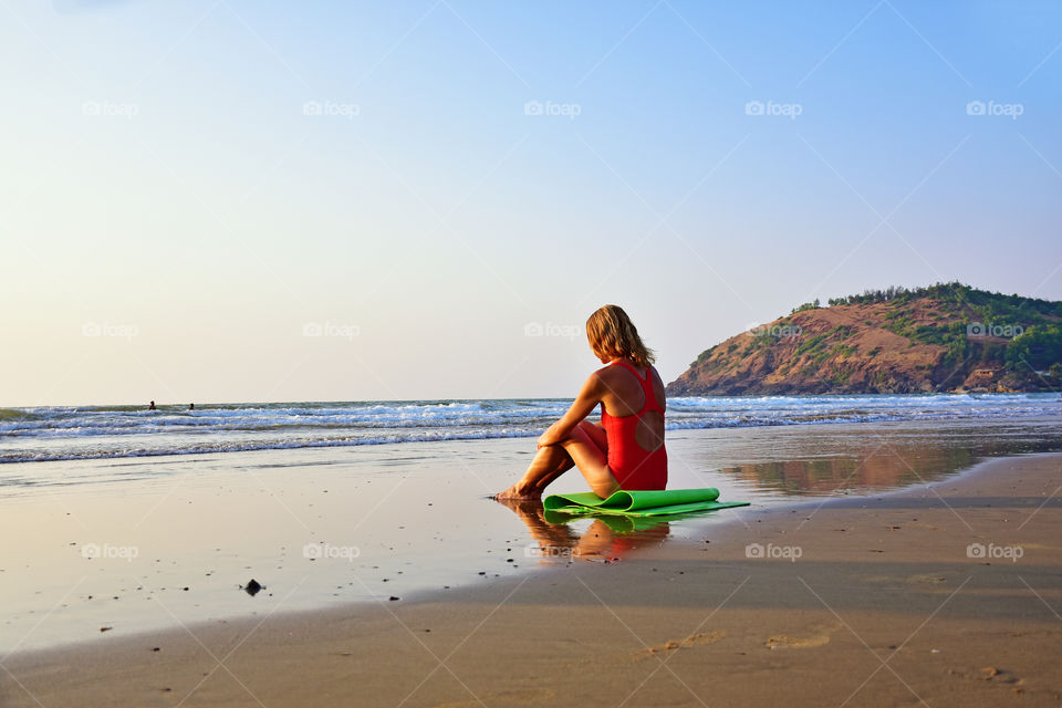 spending time with myself meditating in the beach