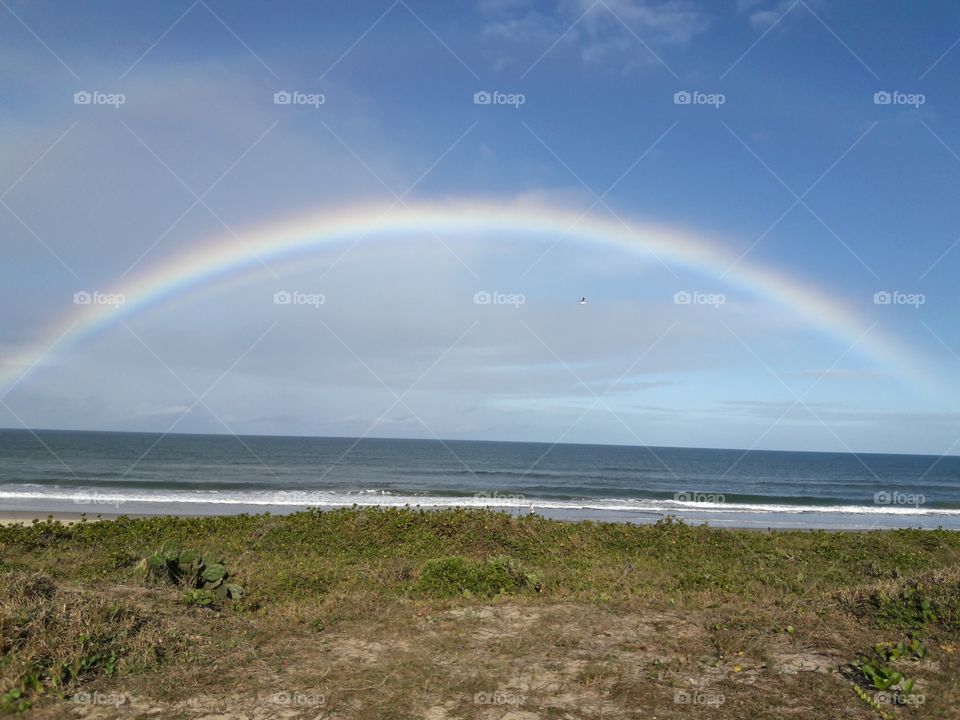 Rainbow on the beach
