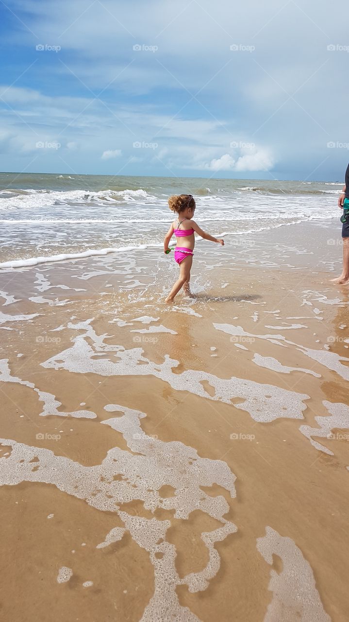 beach, first steps , child