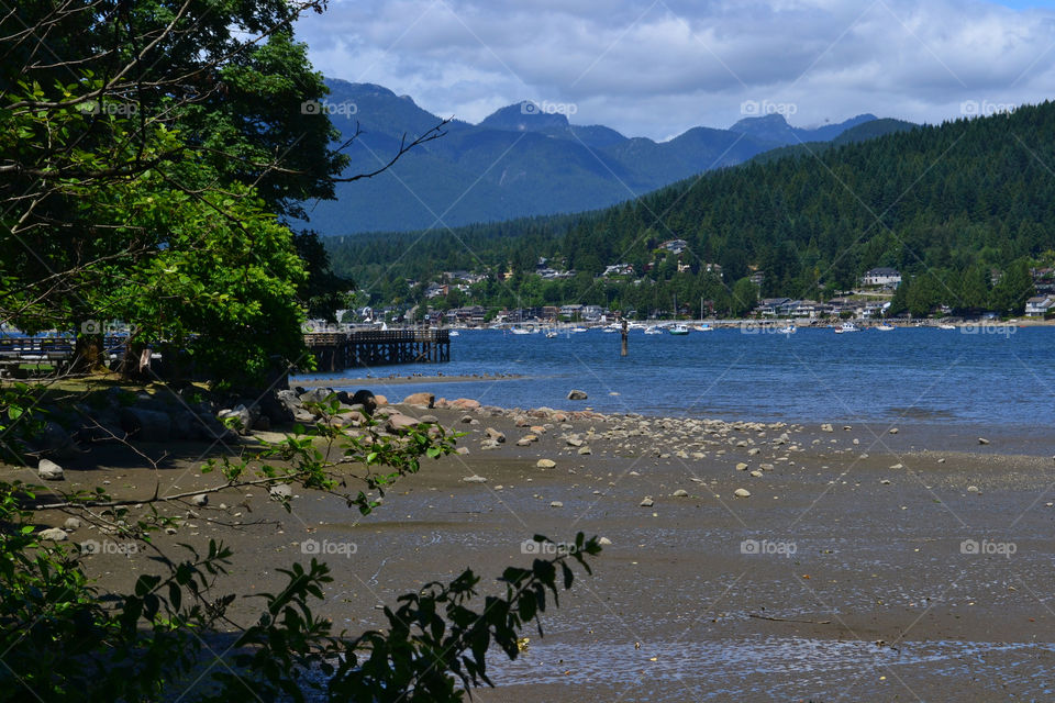 Bay at low tide British Columbia
