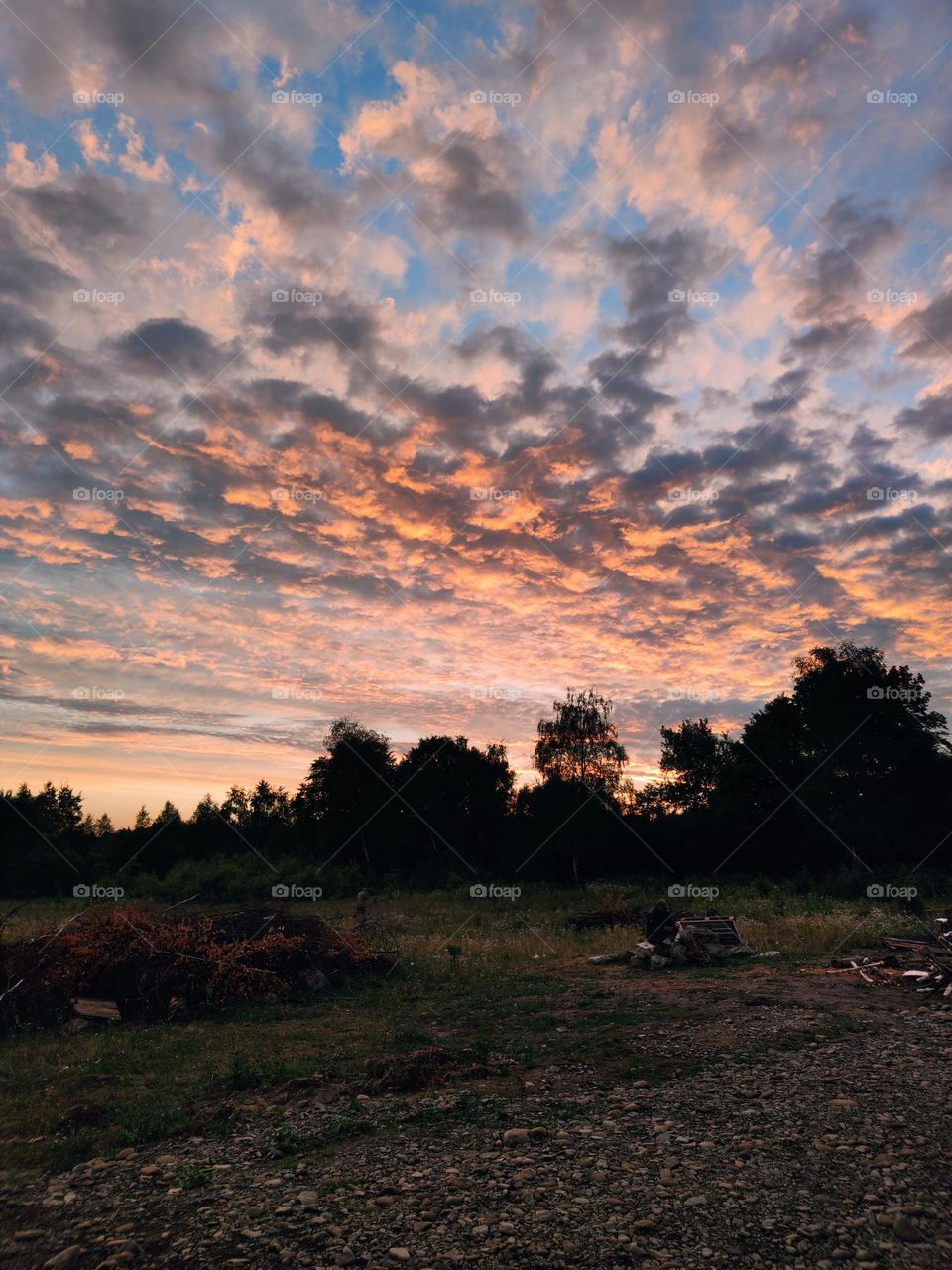 Fluffy clouds in the fire