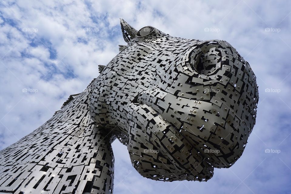 Metal sculpture... One of the Kelpies