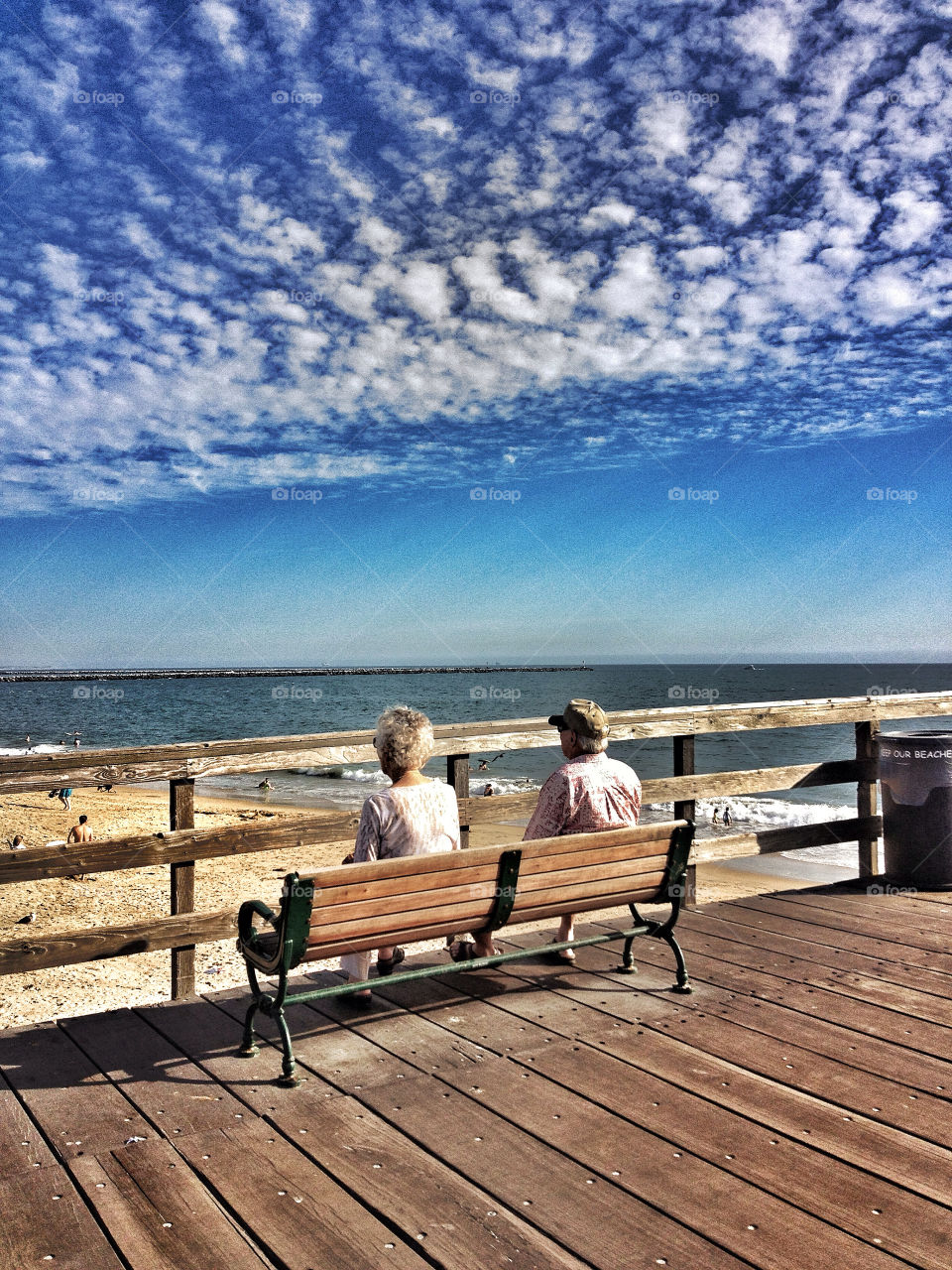 california beach ocean sky by analia