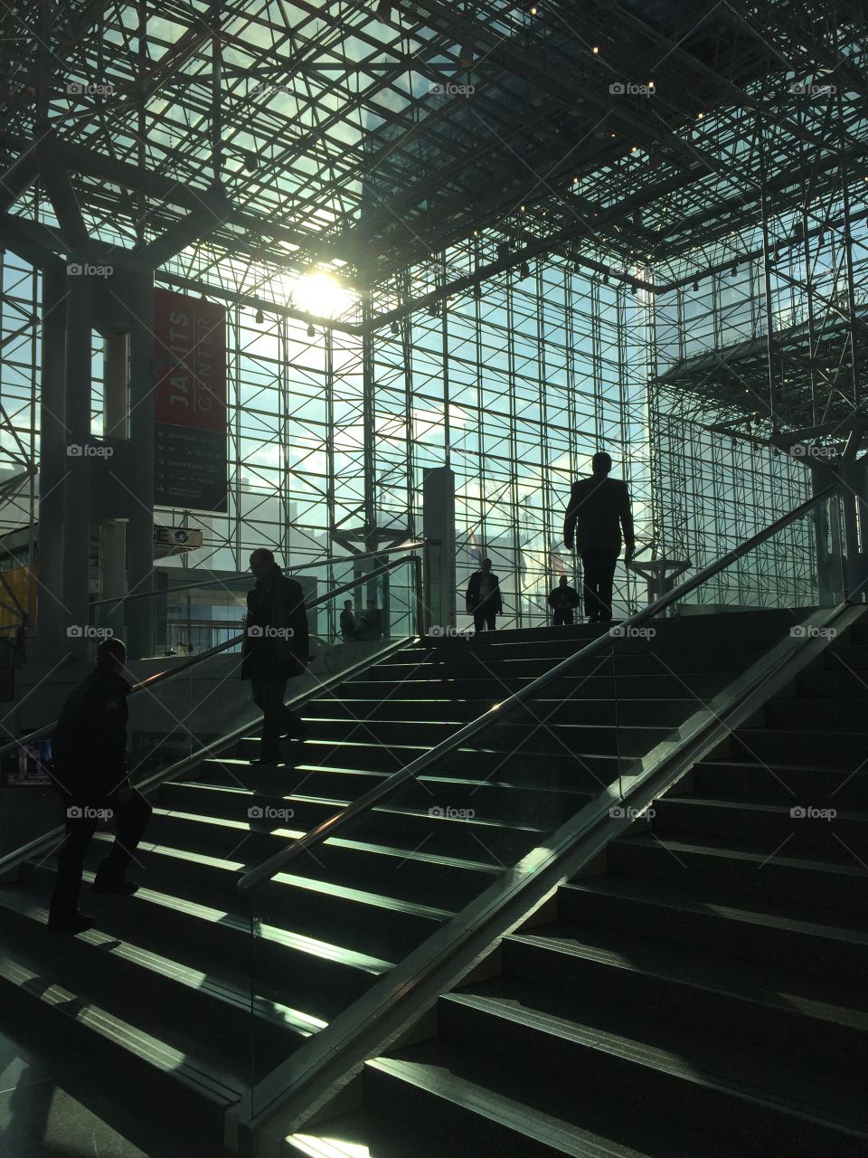 Jacob Javits Center staircase early morning