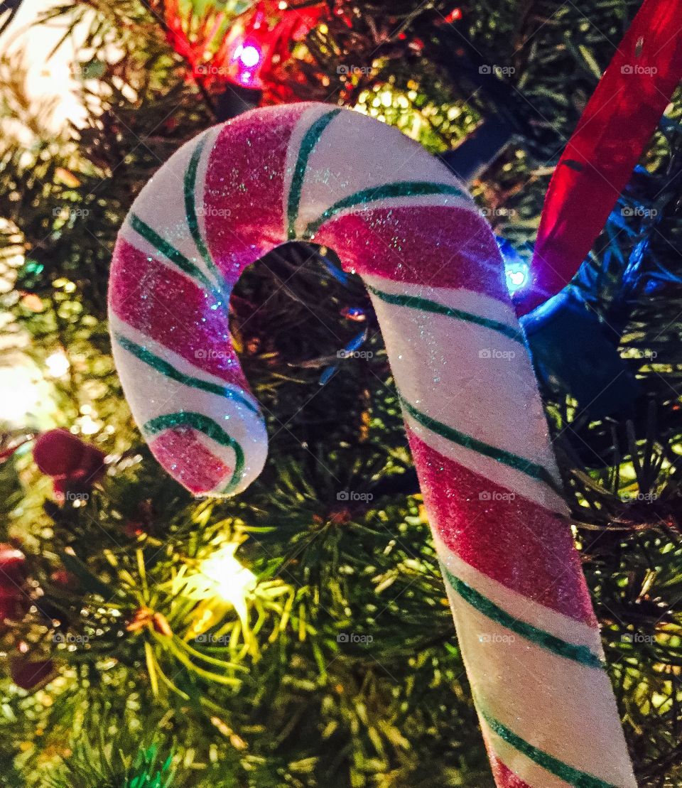 Candy cane ornament 