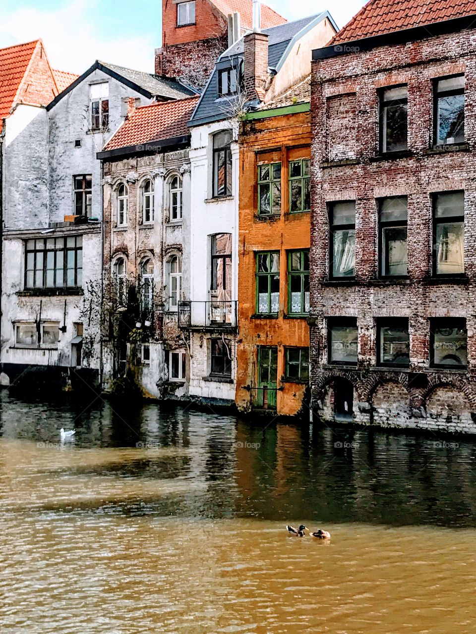 Canal homes downtown Ghent