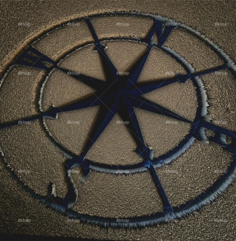 compass in the sand