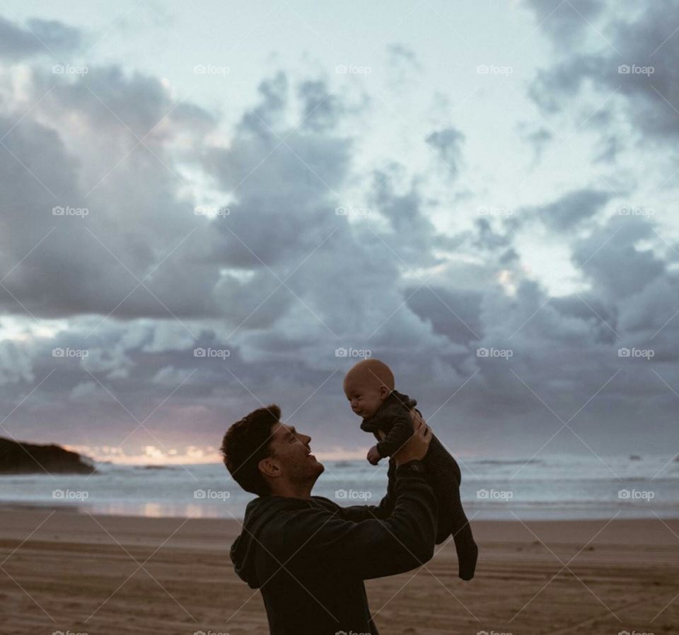 Baby happy with your father