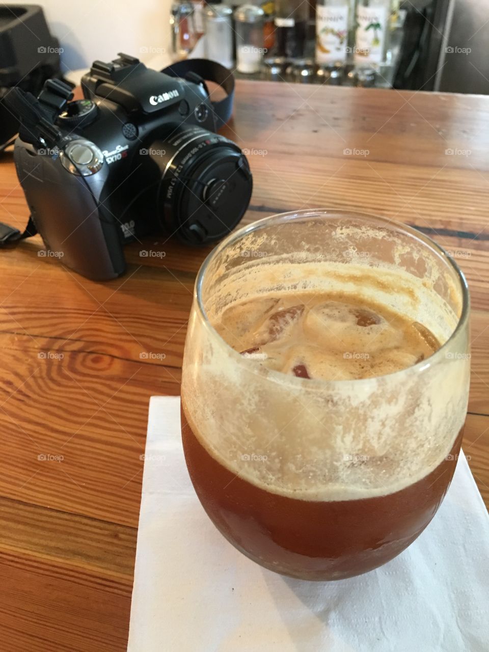 Coffee tonic. Camera. 