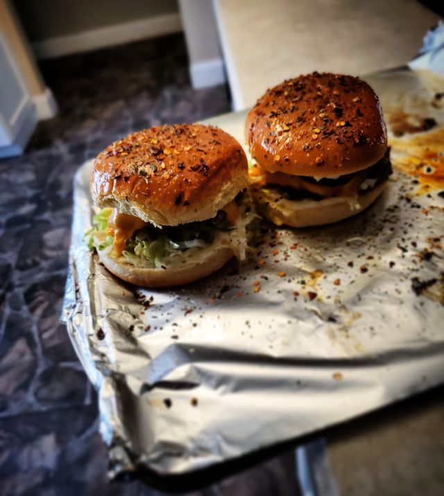homemade burgers