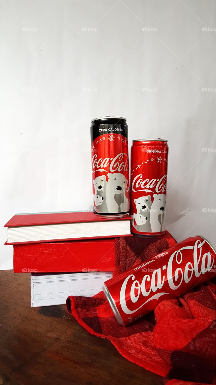 Coca with books