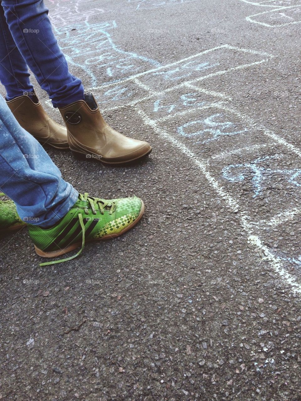 Feet on the ground