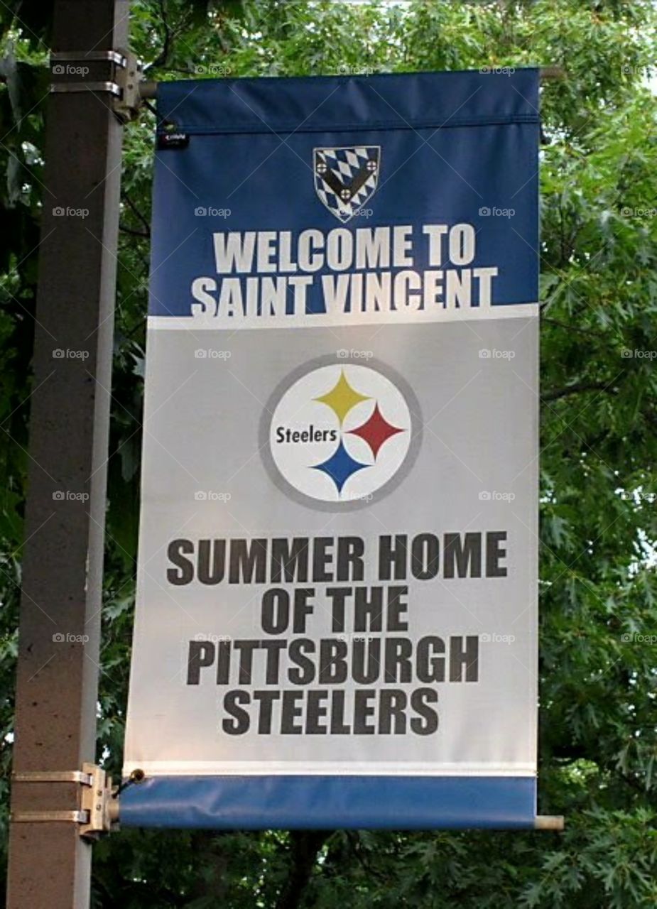 Steelers flag at Saint Vincent College