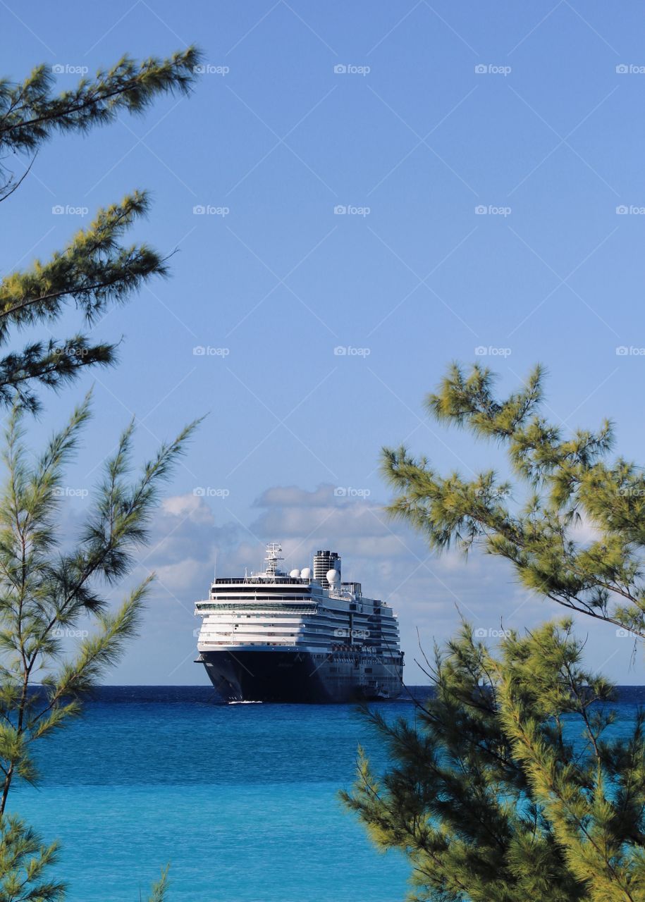 Cruise ship in the Caribbean 