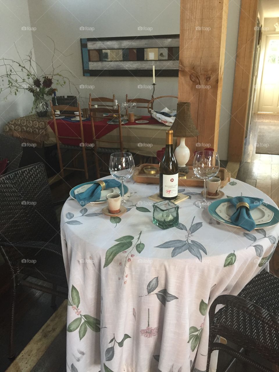 Romantic dinner setting