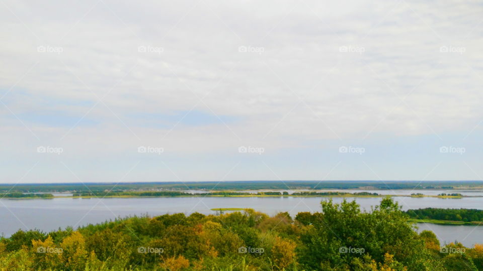 boundless water spaces of the Dnieper River in Ukraine