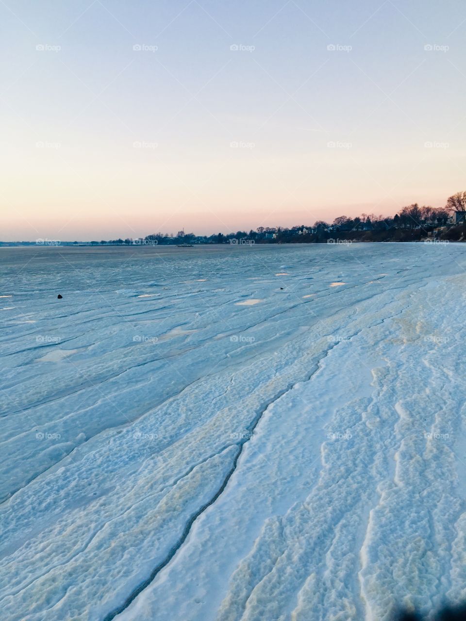 Frozen beach