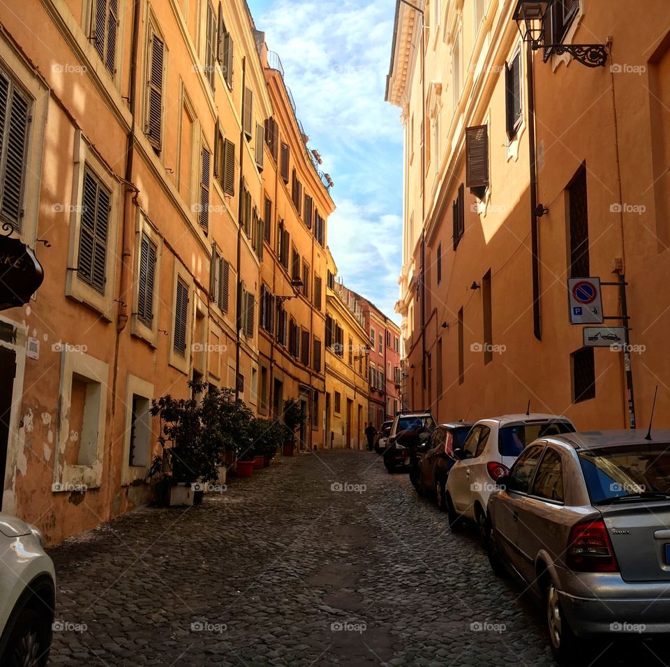 Ornage streets of Rome 