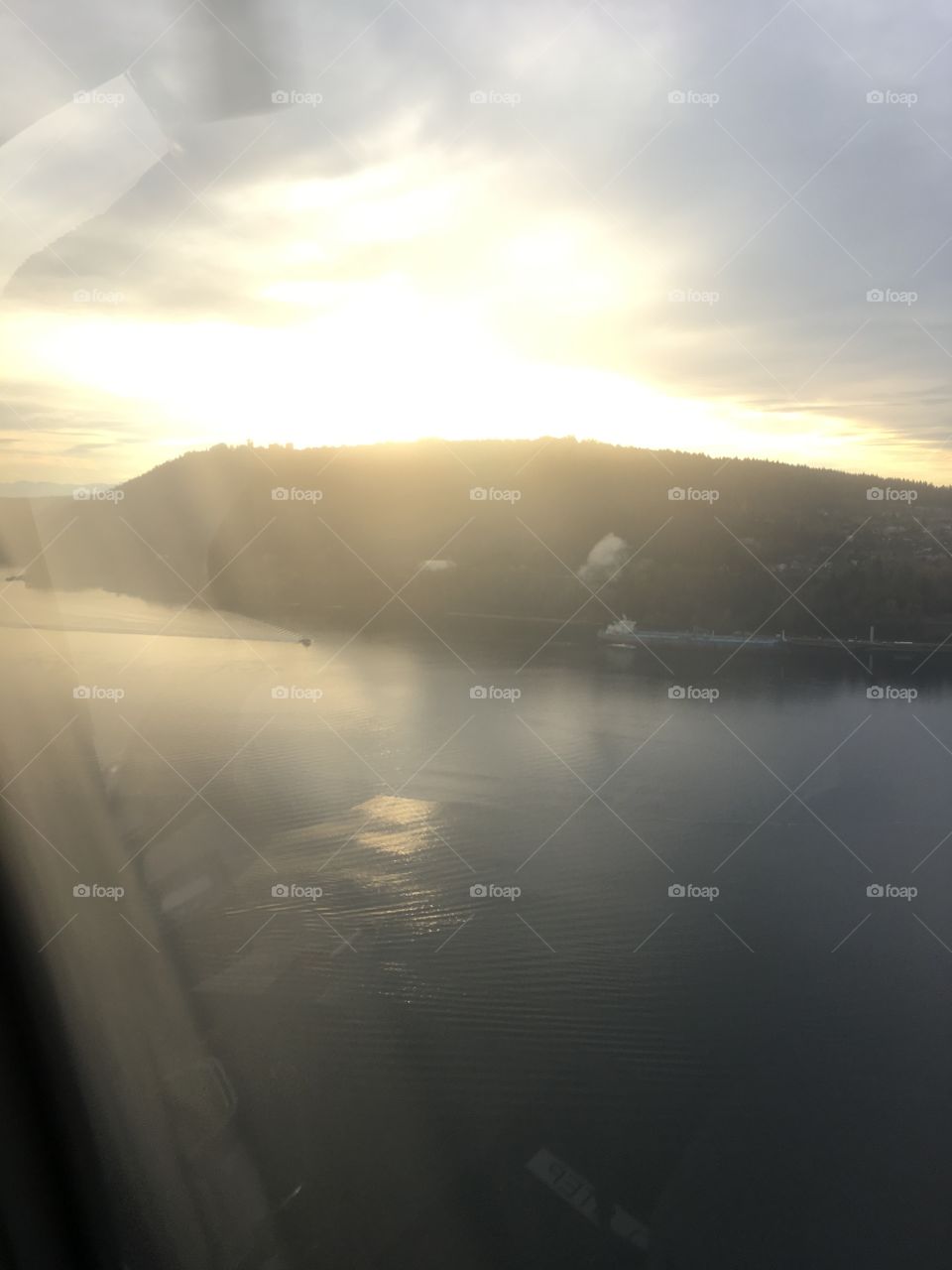 Morning sunrise view  from helicopter 
