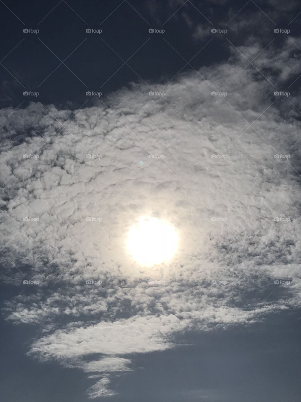 The covered with the clouds.