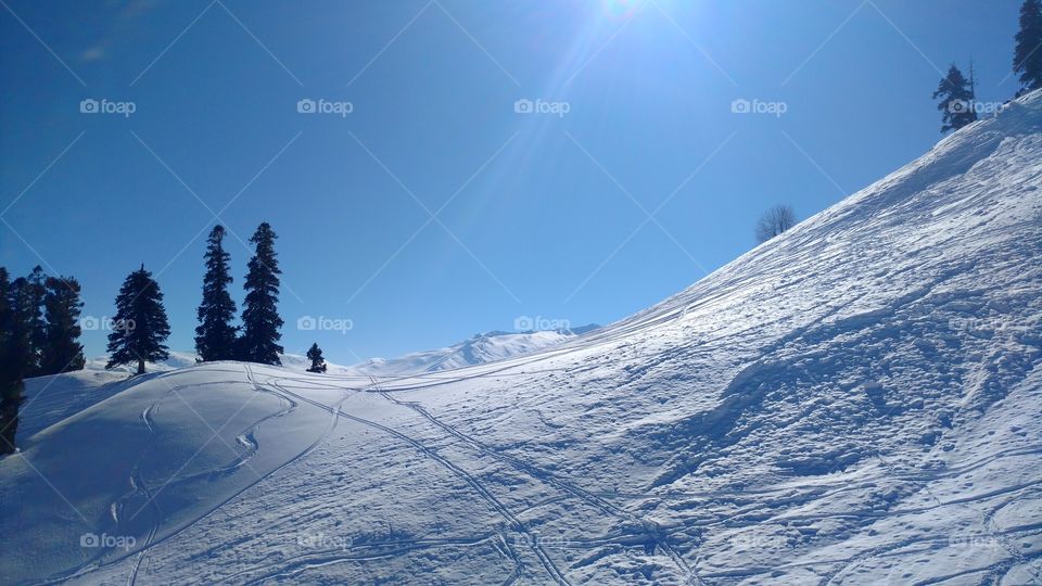 snowy mountains